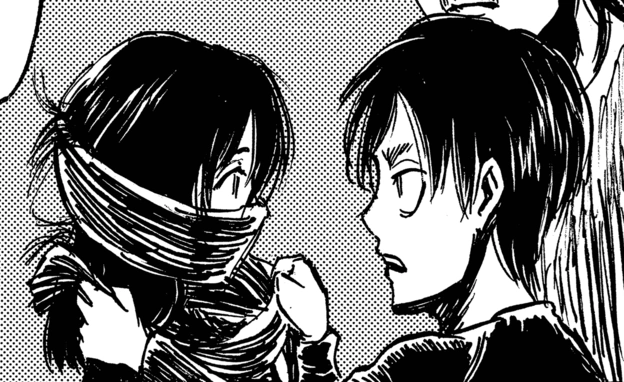 Eren dá a Mikasa seu cachecol