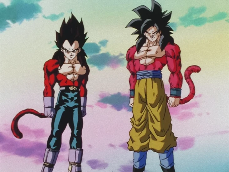 Dragon Ball GT Vegeta e Goku SSJ4