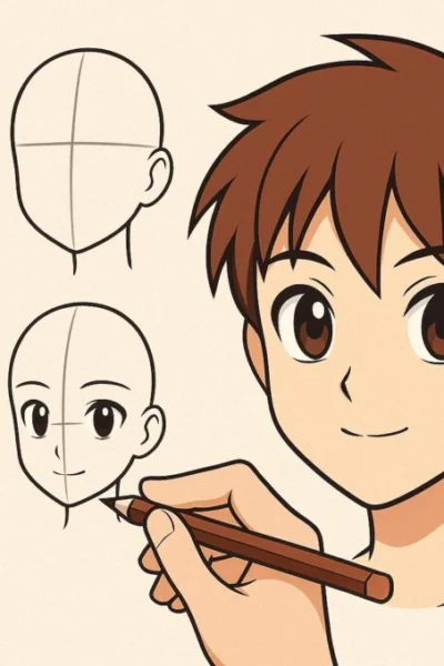 Como Desenhar Cabeça de Anime