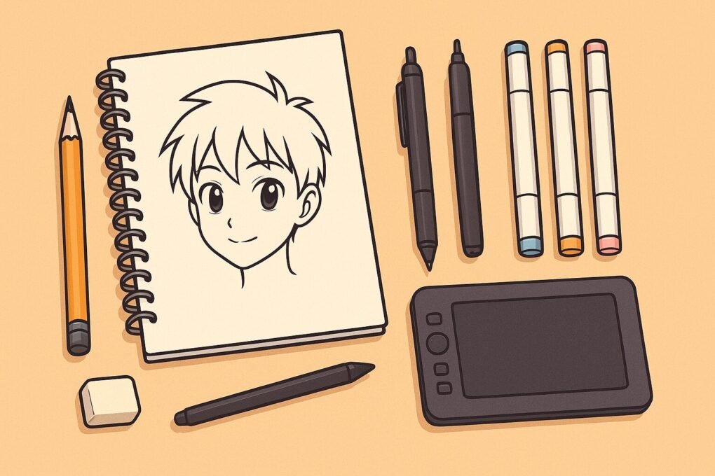 Desenhar Cabeça de Anime Materiais Necessários