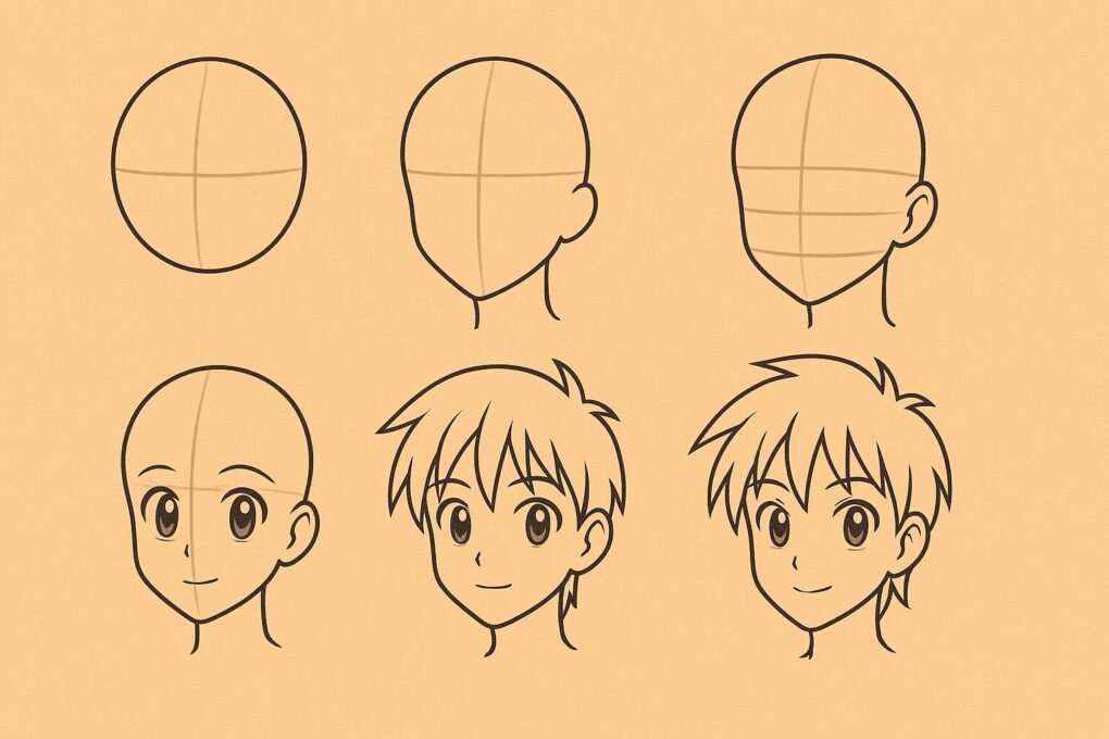 Desenhar Cabeça de Anime Passo a Passo