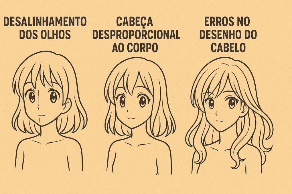 Erros Mais Comuns ao Desenhar Cabeça de Anime