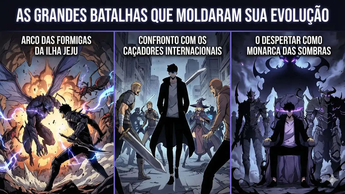 Solo Leveling Sung Jin-Woo Batalhas